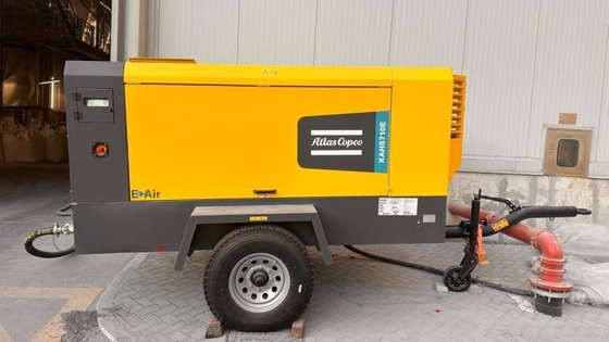 Портативный электрический воздушный компрессор Atlas Copco XAHS710E мощностью 160 kW