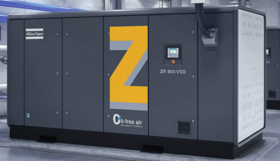 Никакого риска загрязнения ZR300-750&ZR400-900VSD Atlas Copco Oil Free Screw Air Compressor