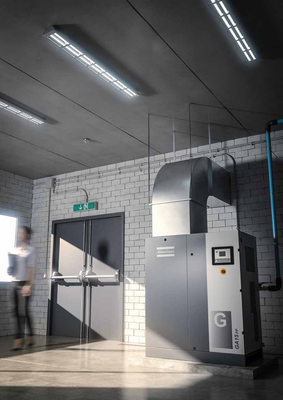 Компактный Atlas винтовой воздушный компрессор G серии 15-26kw Atlas ротационное масло впрыскается 7,4-12,8bar рабочее давление